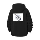Violin Illustration Unisex Full-Zip Printed Waterproof Hooded Windbreaker