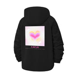 Dreamy Heart Amor Unisex Full-Zip Printed Waterproof Hooded Windbreaker