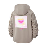 Dreamy Heart Amor Unisex Full-Zip Printed Waterproof Hooded Windbreaker