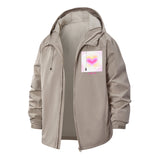 Dreamy Heart Amor Unisex Full-Zip Printed Waterproof Hooded Windbreaker