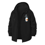 Cat in Jar Floral Unisex Full-Zip Printed Waterproof Hooded Windbreaker