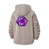 Pixel Dice Unisex Full-Zip Printed Waterproof Hooded Windbreaker