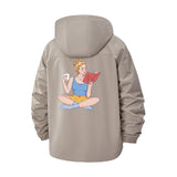 Book Lover Unisex Full-Zip Printed Waterproof Hooded Windbreaker