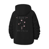Libra Floral Zodiac Unisex Full-Zip Printed Waterproof Hooded Windbreaker