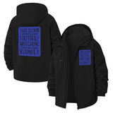 Football Watching Blanket Unisex Full-Zip Printed Waterproof Hooded Windbreaker