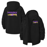 Proudly Label-Free Unisex Full-Zip Printed Waterproof Hooded Windbreaker