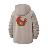 Cartoon Chicken Unisex Full-Zip Printed Waterproof Hooded Windbreaker