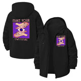 Make Your Own Future Unisex Full-Zip Printed Waterproof Hooded Windbreaker