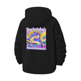 Whimsical Mental Breakdown Unisex Full-Zip Printed Waterproof Hooded Windbreaker