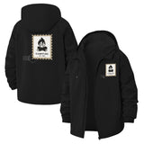 Campfire Stamp Unisex Full-Zip Printed Waterproof Hooded Windbreaker