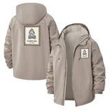 Campfire Stamp Unisex Full-Zip Printed Waterproof Hooded Windbreaker