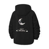 Sweet Dreams Moon Unisex Full-Zip Printed Waterproof Hooded Windbreaker