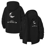 Sweet Dreams Moon Unisex Full-Zip Printed Waterproof Hooded Windbreaker