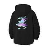 Retro UFO Magic Unisex Full-Zip Printed Waterproof Hooded Windbreaker