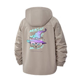 Retro UFO Magic Unisex Full-Zip Printed Waterproof Hooded Windbreaker