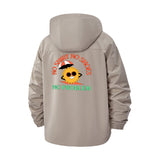 Retro Smiley No Shirt No Shoes Unisex Full-Zip Printed Waterproof Hooded Windbreaker