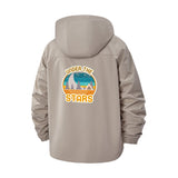 Camping Under the Stars Unisex Full-Zip Printed Waterproof Hooded Windbreaker
