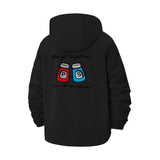 Salt and Pepper Duo Unisex Full-Zip Printed Waterproof Hooded Windbreaker
