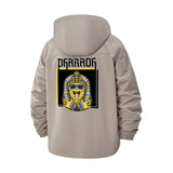 Pharaoh Egyptian Motif Unisex Full-Zip Printed Waterproof Hooded Windbreaker