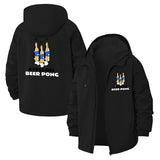 Beer Pong Graphic Unisex Full-Zip Printed Waterproof Hooded Windbreaker