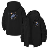 Inspirational Astronaut Unisex Full-Zip Printed Waterproof Hooded Windbreaker