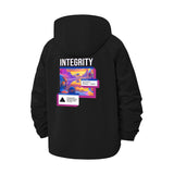 Integrity Statement Unisex Full-Zip Printed Waterproof Hooded Windbreaker