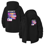 Integrity Statement Unisex Full-Zip Printed Waterproof Hooded Windbreaker