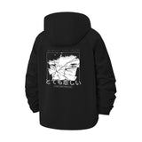 Melancholic Anime Eyes Unisex Full-Zip Printed Waterproof Hooded Windbreaker