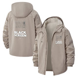 Retro Television Unisex Full-Zip Printed Waterproof Hooded Windbreaker