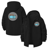 Retro Tech Icon Unisex Full-Zip Printed Waterproof Hooded Windbreaker