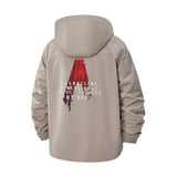 Dimensional Energy Quote Unisex Full-Zip Printed Waterproof Hooded Windbreaker