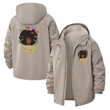 Human Kind Floral Unisex Full-Zip Printed Waterproof Hooded Windbreaker