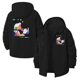 Abstract Art Unisex Full-Zip Printed Waterproof Hooded Windbreaker