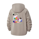 Abstract Art Unisex Full-Zip Printed Waterproof Hooded Windbreaker