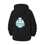 Ride the Wave Unisex Full-Zip Printed Waterproof Hooded Windbreaker
