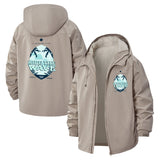 Ride the Wave Unisex Full-Zip Printed Waterproof Hooded Windbreaker