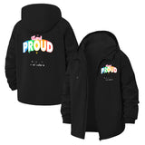 Stand Proud Unisex Full-Zip Printed Waterproof Hooded Windbreaker