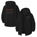 Holiday Naughty Message Unisex Full-Zip Printed Waterproof Hooded Windbreaker