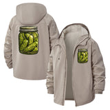 Pickle Jar Unisex Full-Zip Printed Waterproof Hooded Windbreaker