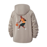 Basketball Player Unisex Full-Zip Printed Waterproof Hooded Windbreaker