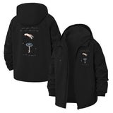 Mystical Hand and Key Unisex Full-Zip Printed Waterproof Hooded Windbreaker