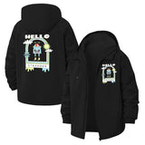 Hello Stranger Robot Unisex Full-Zip Printed Waterproof Hooded Windbreaker