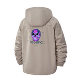 Neon Skull Unisex Full-Zip Printed Waterproof Hooded Windbreaker