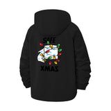 Festive Toilet Paper Unisex Full-Zip Printed Waterproof Hooded Windbreaker