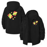 Retro Candy Stars Unisex Full-Zip Printed Waterproof Hooded Windbreaker