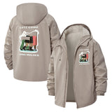 Empowered Woman Unisex Full-Zip Printed Waterproof Hooded Windbreaker