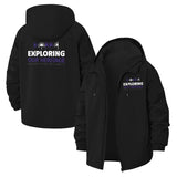 Exploring Our Heritage Unisex Full-Zip Printed Waterproof Hooded Windbreaker