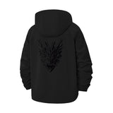 Fierce Demon Face Unisex Full-Zip Printed Waterproof Hooded Windbreaker