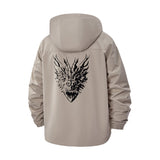 Fierce Demon Face Unisex Full-Zip Printed Waterproof Hooded Windbreaker
