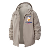 Egg Motivational Unisex Full-Zip Printed Waterproof Hooded Windbreaker